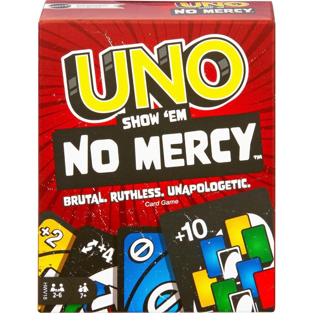 UNO Show ‘em NO MERCY Card Game for Kids, Adults & Family Parties and Travel Ext